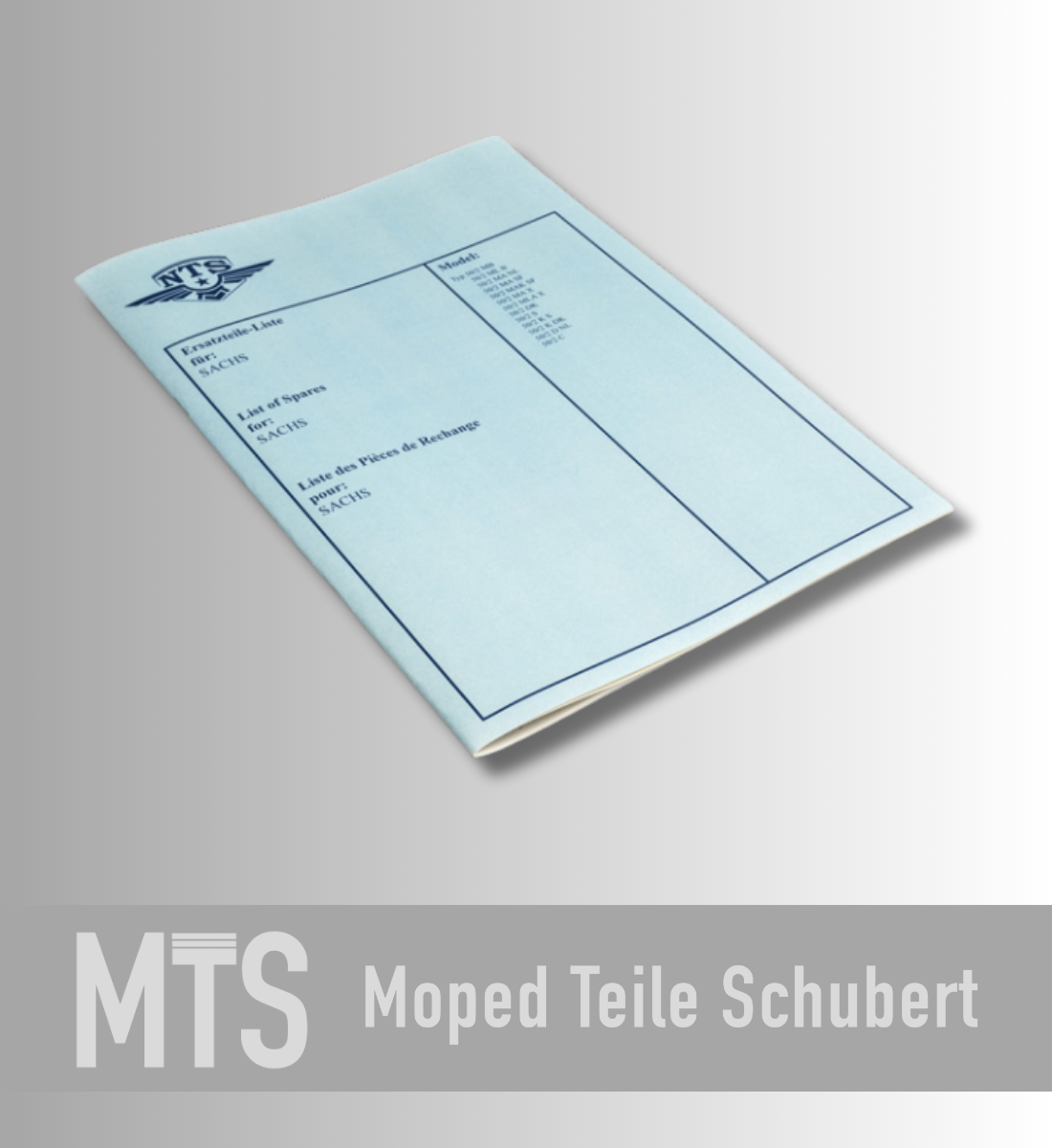 Ersatzteilkatalog NTS für Sachs 50/2